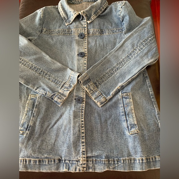 unbranded Jackets & Blazers - Vintage 80s 90s Denim Jean Chore Jacket Women Acid Chunky Buttons Pockets